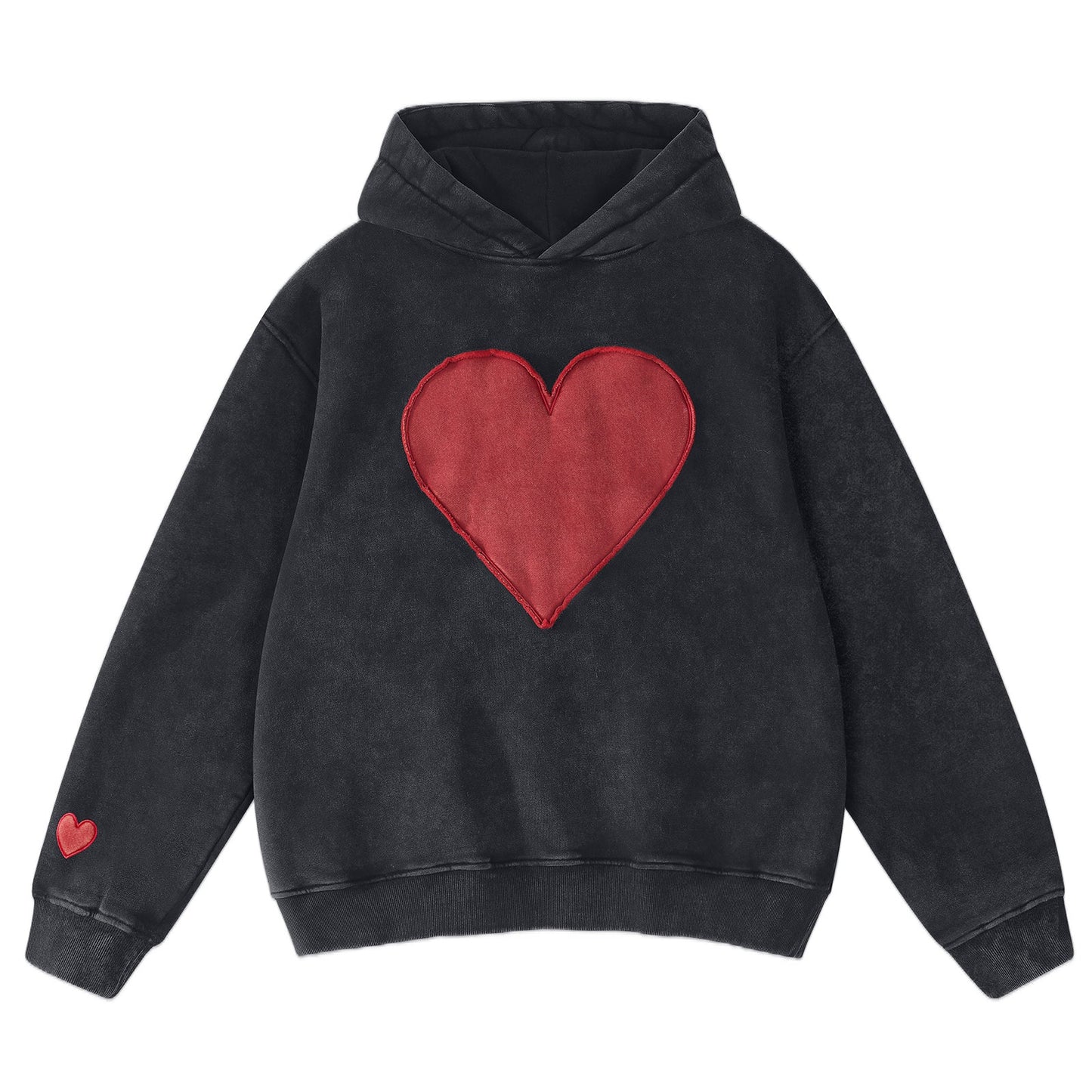 Viral Valentine’s Heart Embroidery Hoodie
