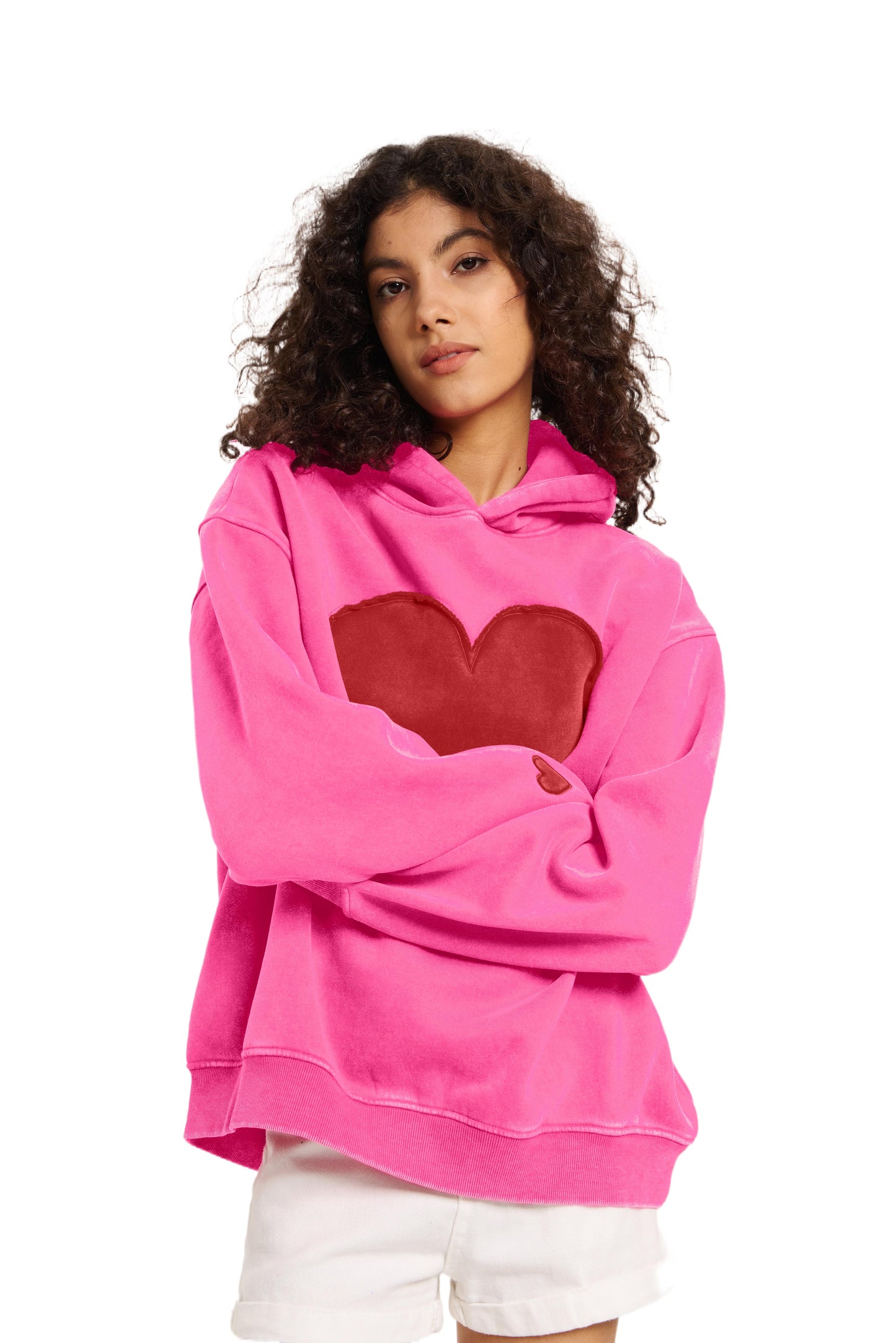 Viral Valentine’s Heart Embroidery Hoodie