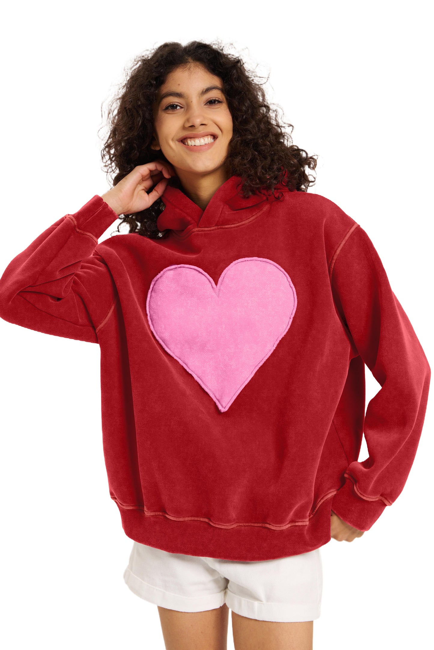 Viral Valentine’s Heart Embroidery Hoodie
