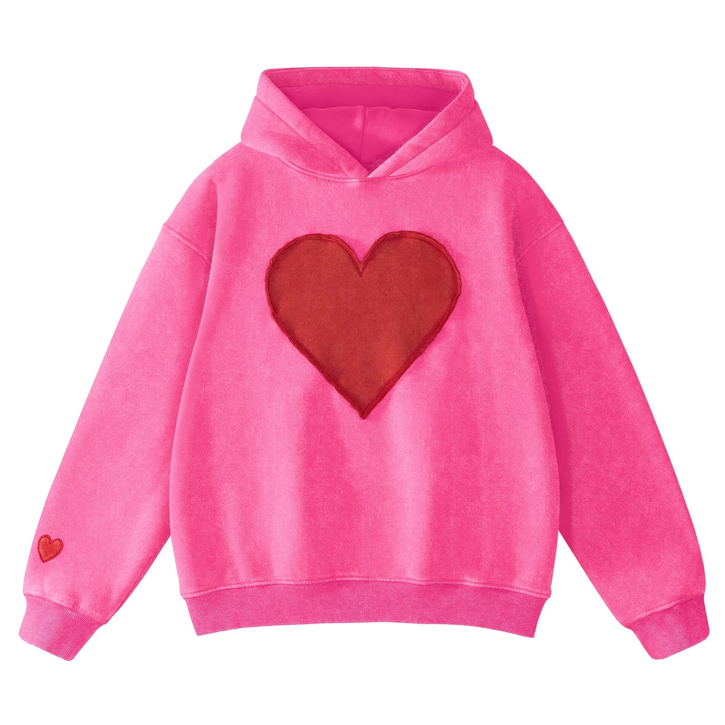 Viral Valentine’s Heart Embroidery Hoodie