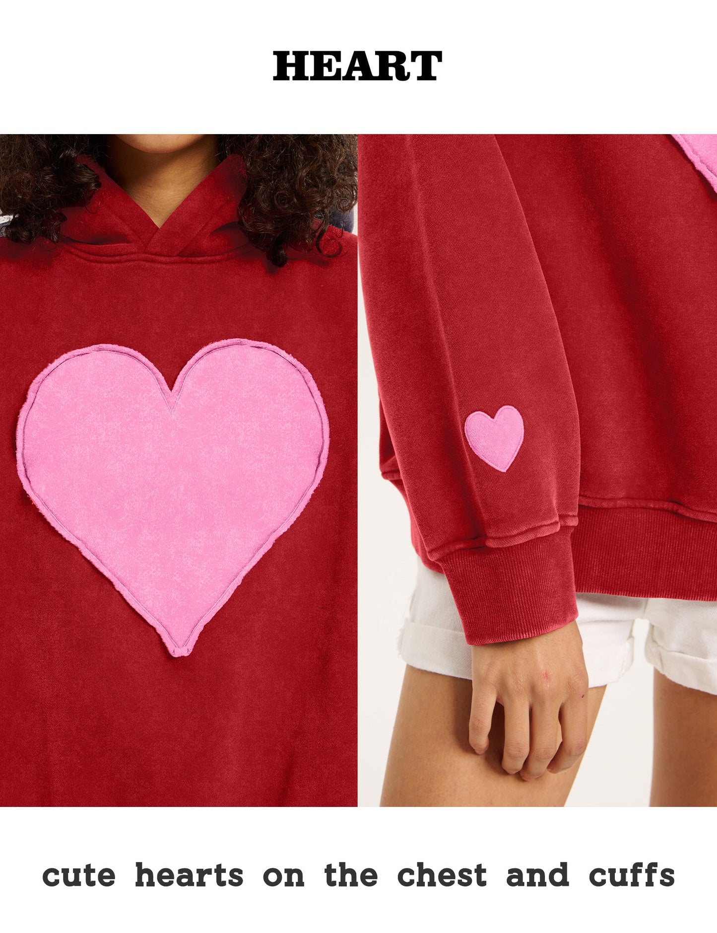 Viral Valentine’s Heart Embroidery Hoodie