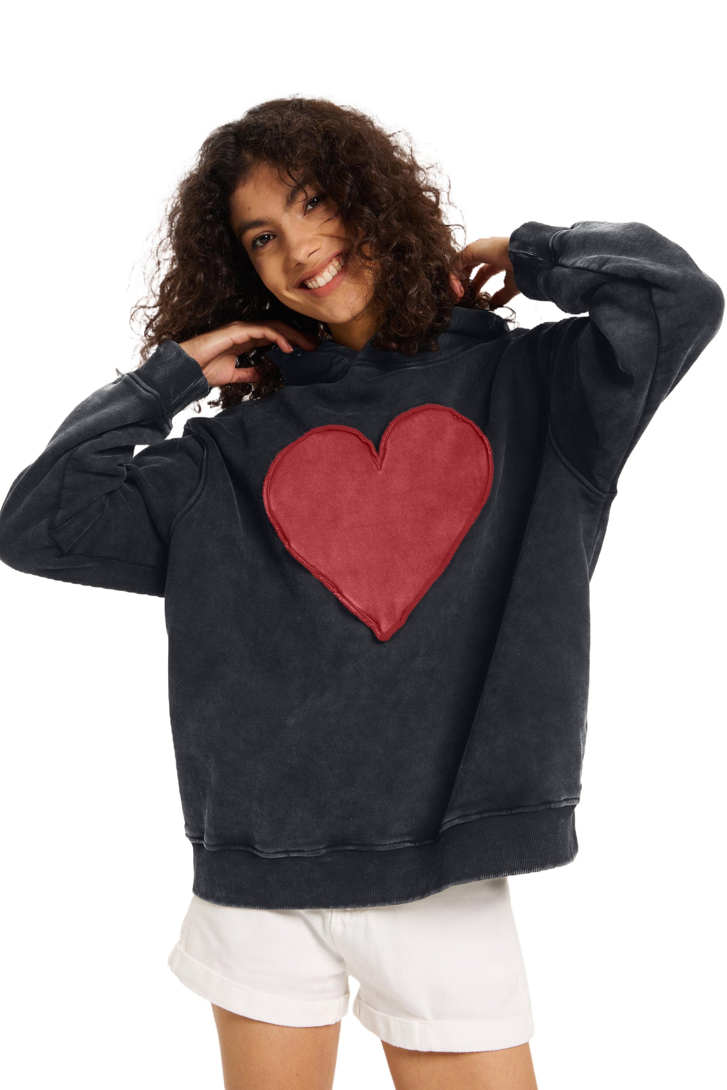 Viral Valentine’s Heart Embroidery Hoodie
